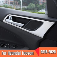 aihei สำหรับ Hyundai Tucson 2015-2019 2020 Lhd สแตนเลสรถด้านในประตู Protector กรอบ Trim อุปกรณ์จัดแต
