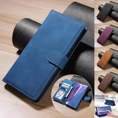 Wallet Magnetic Flip With Card Slot Leather Case For Samsung Galaxy S25 Edge S25 Ultra S24 FE Note 2