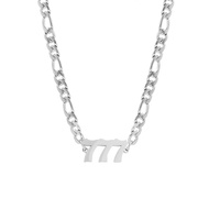 Jukoclut Angel Number Pendant Necklace 000 111 222 333 444 555 777 888 999 Stainless Steel Numerolog