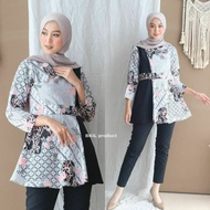 Blouse Batik Wanita Kombinasi Baju Batik Blouse Dress Terbaru