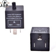 [A&B] 12V 3-Pin LED Adjustable Car Flasher Flash Relay For Turn Signal Light CF13 {vn}