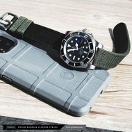 🇭🇰 包郵 🏃‍♂️ NATO STRAPS NYLON BANDS 軍綠色 ARMY GREEN 尼龍 帆布 手錶錶帶 Citizen Fossil Tag Heuer Omega Panerai 