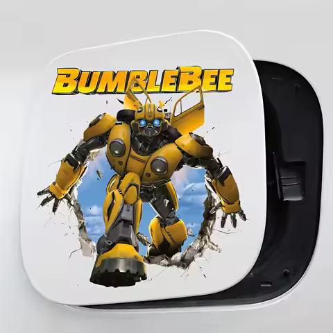 2pcs Visual Breakthrough Wall Transformers Bumblebee Vinyl Sticker,Waterproof Most Vehicle Body Scra