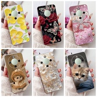 For Honor X9D 5G New Elegant Floral Cat Painting Casing For Honor X9d X 9D 5G Soft Silicone TPU Phon
