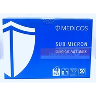 Medicos 4-PLY Surgical Face Mask 50Pcs GALAXY MAROON (READY STOCK)(06/26)