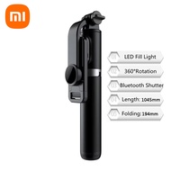 hot Xiaomi Selfie Stick 1045mm with Wireless Bluetooth LED Fill Light Extended Tripod with Remote Sh