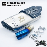 ชุดท่อแต่ง Ninja400 และ Z400 ปลายท่อ Ak GP พร้อมสลิปออนตรงรุ่น ไม่ต้องแปลง มีปลายหลายแบบให้เลือก