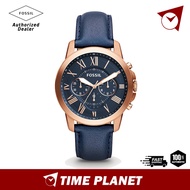 [Official Warranty]  Fossil FS4835 Grant Stainless Steel and Leather Chronograph Quartz Men Watch