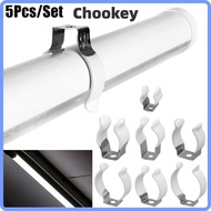 RODAROLA 5Pcs Spring Terry Clip, Base Tool With Rubber Protection Lamp Tube Clip,  T3/T4/T5/T6/T7/T8