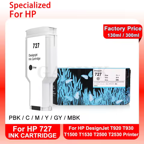 For HP 727 C1Q12A B3P23A B3P19A B3P20A B3P21A Compatiple Ink Cartridge For HP DesignJet T920 T930 T1
