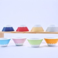 富士山陶瓷杯 (矮杯) 金黄色