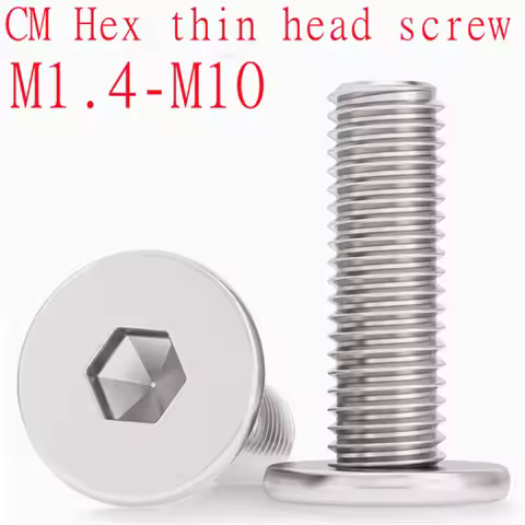 5pcs-100pcs CM M1.6 M2 M2.5 M3 M4 M5 M6 M8 304 Stainless Steel Hex Hexagon CM Socket Ultra Thin Supe
