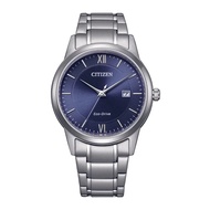 CITIZEN ECO-DRIVE BLUE DIAL SILVER STAINLESS STEEL STRAP MEN WATCH AW1780-84L