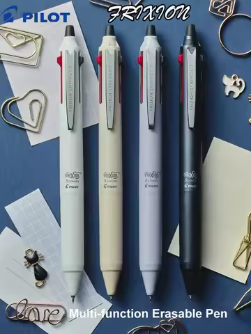 Pilot Frixion Erasable Gel Pen 3 in 1 Heat Sensitive Ink 0.4mm Fine Tip Refillable Portable Multi-fu