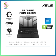 Asus Gaming Laptop TUF Dash F15 FX517Z-CHN152W 15.6" FHD 144Hz ( i5-12450H, 8GB, 512GB SSD, RTX3050 4GB, W11 )