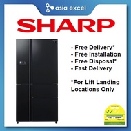 SHARP SJ-FX660S2-BK FREX 660L BLACK FRENCH TOUCH CONTROL REFRIGERATOR