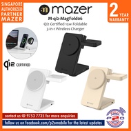 Mazer M-qi2-MagFold06 Qi2 Certified 15w Foldable 3-in-1 Wireless Charger