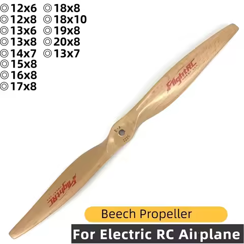 1Pc Electric Propeller CW Beech Wooden Prop For 12x6/8 13x6/8 14x7 15x8 16x8 17x8 18x8/10 20x8" Inch