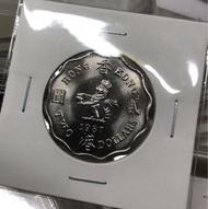 L2.20香港貳圓 1987年  [大皇冠二元]【全新UNC未使用--超級爆光靚品/超強原廠車輪轉光】【英女王 伊利沙伯二世】 香港舊版錢幣・硬幣 $260 (L2.20)