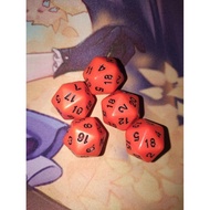 Novice Dice 20-sided Dice/ pokemon, mtg, yugi ETC - Solid orange
