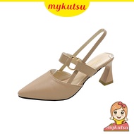 MYKUTSU Madelone Kasut Perempuan Heels Plus Size Kasut Tumit Tinggi Wanita High Heels Tutup Depan