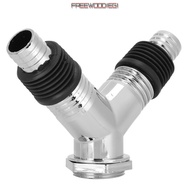 FREEWOODIEGI Drain Tee Joint, Waste Outlet Cover ABS Material Y Pipe Connector, with Trap Seal Fits 