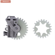 OKHALLO Chain Saw Oil Pump, Round Metal Oil Pump Gear, Silver Easy to Install Compact Oil Pump Worm 