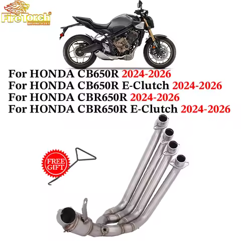 Slip On For HONDA CB650R E-Clutch CBR650R E-Clutch 2024 2025 2026 Motorcycle Exhaust Escape System F