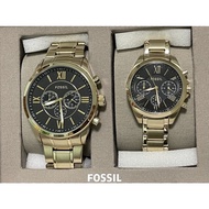 FOSSIL ORIGINAL COUPLE WATCH FROM USA 🇺🇸 GOLD TONE