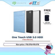 Seagate One Touch USB 3.0 Aluminium Portable Slim External Hard Disk Drive HDD ( 4TB / 5TB )