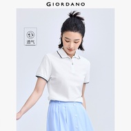 Giordano ผู้หญิง เสื้อยืดPOLOแขนสั้นปิเก้ทรงเข้ารูป Free Shipping 05311399