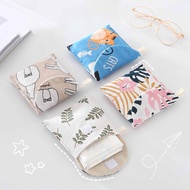 Portable Sanitary Napkin Storage Bag Cotton Linen Bag Girl Cute Multi-Function Pouch