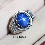 Minimalist American Blue Star 6 Stone Ring