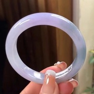 冰種 天然翡翠 緬甸 A玉 玉鐲 • 冰種紫羅蘭飄花翡翠福鐲