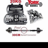 Barbell Dumbell Barbell 20Kg Speeds Barbell + Stainless Steel Joint Pole Set
