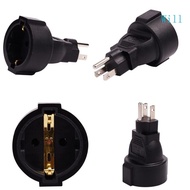 Will US Plug 3pin to EU 3pin Conversion Plug Supply Converter Male to Female Wall Chargers Socket Power Adapter Connecto