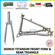 20inch Titanium Front Fork &amp; Rear Triangle (Disc brake) Suitable For Folding Bicycle
