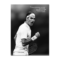 Poster Kanvas Roger Federer Petikan Sukan Bermotivasi Seni Dinding untuk Hiasan Rumah Bilik Tinggal