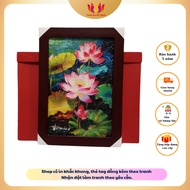 Hanoi lotus rice painting, Vietnamese souvenir