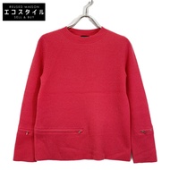 Akris Pink Cashmere 100% Zip Design Pullover Knit [Pre-owned]