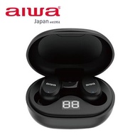 aiwa 真無線電量顯示藍牙耳機-黑 AT-X80J