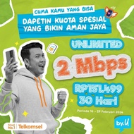 Kartu byU Unlimited 2 Mbps 30 hari