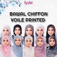 TUDUNG BAWAL CHIFFON VOILE PRINTED (BORONG SAHAJA)