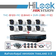 SET HILOOK 8CH 2MP DVR-208G-M1(C) + THC-B120-MC x8 + HDD + ADAPTORหางกระรอก 1ออก8  + CABLE x8 + HDMI 3 M. + LAN 5 M. BY BILLIONAIRE SECURETECH