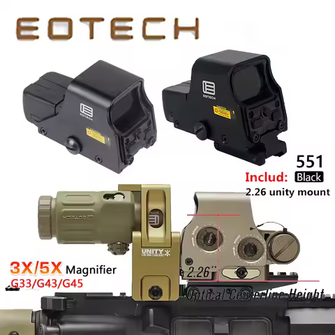 EOTECH 551 553 EXPS3 558 XPS3 Red Dot Holographic Reflex Sight Riflescope Tactical Hunting 2.26in UN