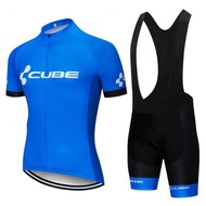 AAA Grade Pro Team Cube Short Sleeve Cycling Jersey Sets Gel Pad Mountain Bike Road Bike Riding Jersey Kits
