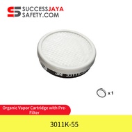 3M 3011K-55 3311K-55⭕️ Organic Vapor Cartridge with Pre-Filter [1 Cartridge Only] Mask