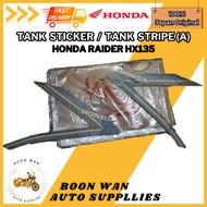 Tank Sticker / Tank Stripe Honda Raider HX135 [100% Japan Original] Stiker Tank