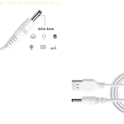 10CA Flexible USB To DC3.5mm Power Cord 80cm Effortless Device Charging Lightweight