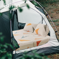 BUHO布歐 露營用法蘭絨充氣床墊床包枕套三件組 150x200cm(M)